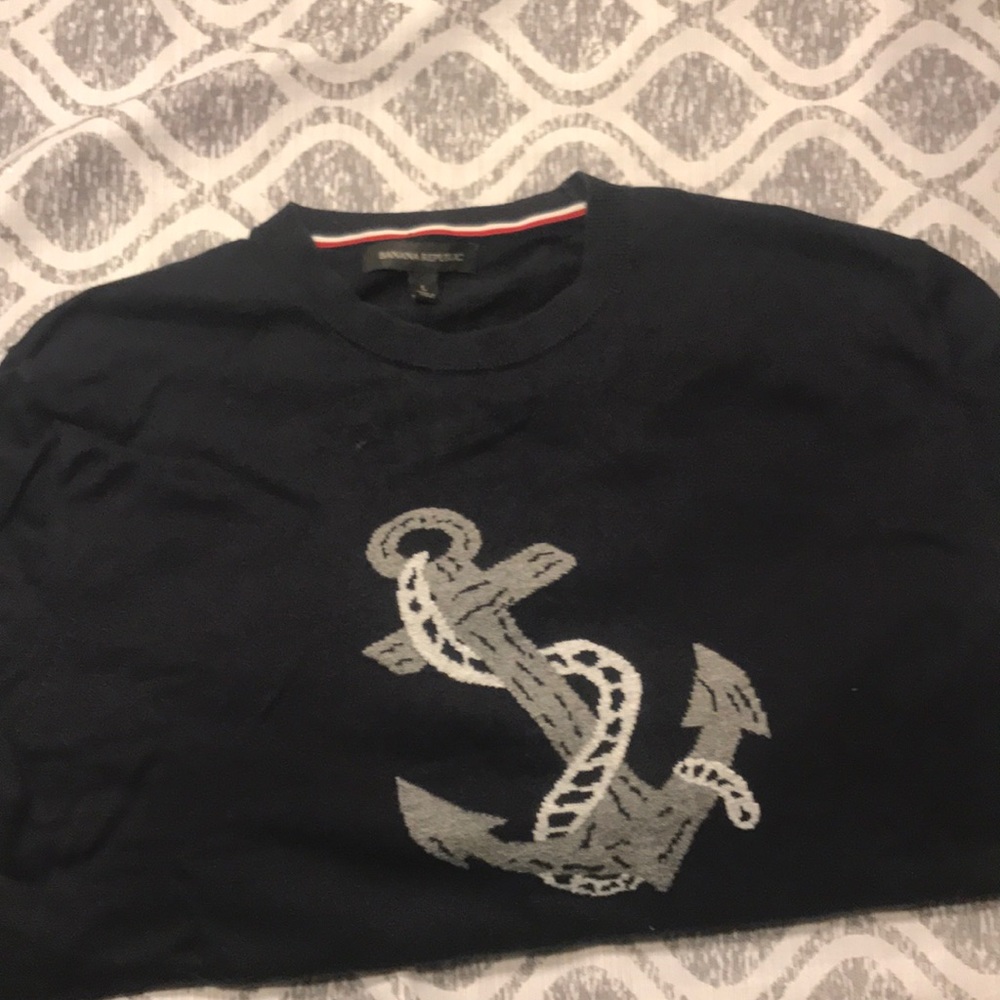 Men’s Banana Republic Cotton Sweater, Anchor, Navy